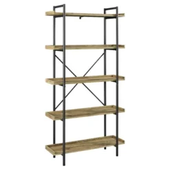 68" 5 Tray Shelf Urban Pipe X Back Bookshelf - Saracina Home -Home Furniture Shop GUEST 02a32209 9a39 43d0 80fe a30fa637ed6e