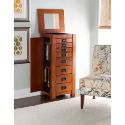Delia Jewelry Armoire Brown - Powell Company -Home Furniture Shop GUEST 0454207a 822a 4010 846b b8a617a392c9