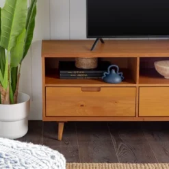 Cara 3 Drawer Mid-Century Modern 3 Drawer TV Stand For TVs Up To 80" - Saracina Home 24 Cara 3 Drawer Mid-Century Modern 3 Drawer TV Stand For TVs Up To 80" - Saracina Home -Home Furniture Shop GUEST 0824ed10 634d 442e 93d1 6435deb8cb30