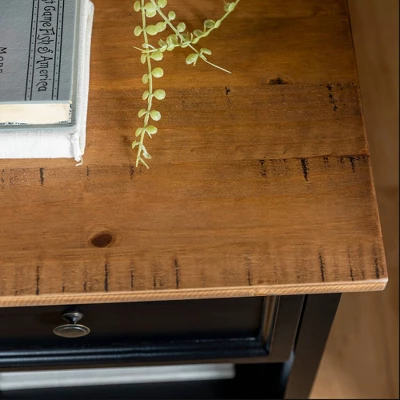 Set Of 2 Farmhouse Single Drawer V Frame Nightstands - Saracina Home 5 Set Of 2 Farmhouse Single Drawer V Frame Nightstands - Saracina Home - Image 3