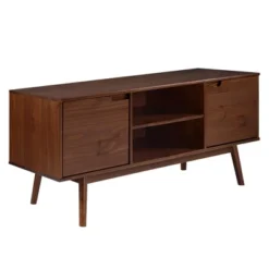 Solid Wood Mid-Century Modern TV Stand For TVs Up To 65" - Saracina Home -Home Furniture Shop GUEST 124c1f93 b619 426b 85f1 839f07b6bcd7