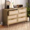 43.31" 6-Drawer Rattan Dresser For Living Room And Bedroom - ModernLuxe -Home Furniture Shop GUEST 1c52c978 1592 415f a195 d163d640f76d