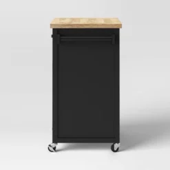 Windham Wood Top Kitchen Cart - Black - Threshold™ -Home Furniture Shop GUEST 1cdd1e03 5571 4873 a483 1e00574e2a6f