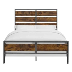 Queen Urban Chic Metal And Wood Plank Bed Brown - Saracina Home 14 Queen Urban Chic Metal And Wood Plank Bed Brown - Saracina Home -Home Furniture Shop GUEST 1edbf943 9085 4030 9489 6c7babf0e6c6