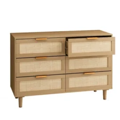 43.31" 6-Drawer Rattan Dresser For Living Room And Bedroom - ModernLuxe -Home Furniture Shop GUEST 209cebfb e5e8 43b1 a04f a4486b5e1ac7