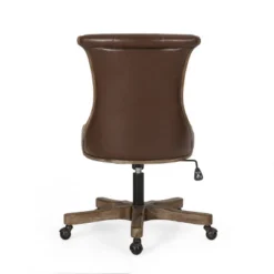 Coulee Contemporary Upholstered Roll Back Swivel Office Chair Dark Brown/Natural - Christopher Knight Home 20 Coulee Contemporary Upholstered Roll Back Swivel Office Chair Dark Brown/Natural - Christopher Knight Home -Home Furniture Shop GUEST 2221ea35 e150 49a5 a609 4bb49d3b4d24