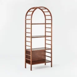 72" Holladay Curved Wooden Bookcase - Threshold™ Designed With Studio McGee 24 72" Holladay Curved Wooden Bookcase - Threshold™ Designed With Studio McGee -Home Furniture Shop GUEST 245145c7 43e9 43cb 9096 d7c8d5f6dc83