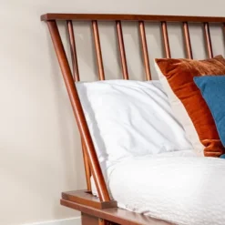 Boho Solid Wood Spindle Platform Bed - Saracina Home -Home Furniture Shop GUEST 25c48dee c55c 4d11 acb3 98c5359f0380