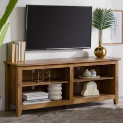 Transitional 4 Cubby Wood Open Storage TV Stand For TVs Up To 65"- Saracina Home 27 Transitional 4 Cubby Wood Open Storage TV Stand For TVs Up To 65"- Saracina Home -Home Furniture Shop GUEST 25f3cc78 c68c 409d ba33 6e1083087415