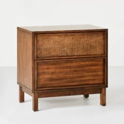 Wood & Cane Transitional Nightstand - Hearth & Hand™ With Magnolia -Home Furniture Shop GUEST 27e1b45f d228 494b a9ec 75b5bcedc7f2