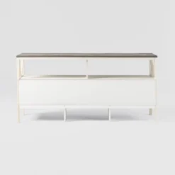 Farmhouse 3 Drawer Wood TV Stand For TVs Up To 65" - Saracina Home -Home Furniture Shop GUEST 28f76feb 3b1e 4490 93aa fbbe5dcd3f6f