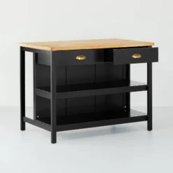 Wood Kitchen Island Table With Storage Black/Natural - Hearth & Hand™ With Magnolia -Home Furniture Shop GUEST 2ba3ead7 b5df 4db4 b48a 075519e1db85