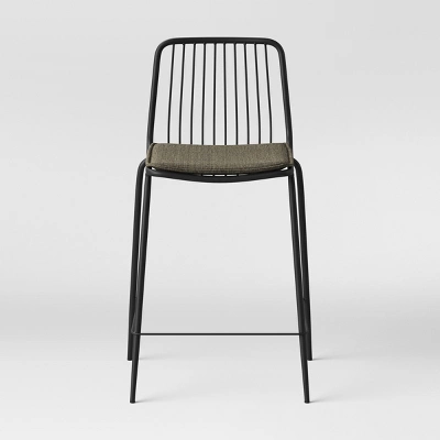 Set Of 2 Sodra Rounded Seat Wire Counter Height Barstool Black - Threshold™ 4 Set Of 2 Sodra Rounded Seat Wire Counter Height Barstool Black - Threshold™ - Image 2