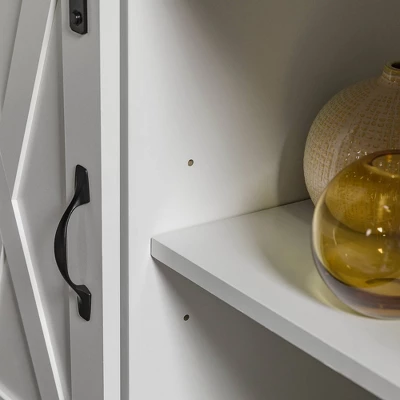 Transitional Sliding Barndoor Highboy TV Stand For TVs Up To 58" - Saracina Home 12 Transitional Sliding Barndoor Highboy TV Stand For TVs Up To 58" - Saracina Home - Image 10