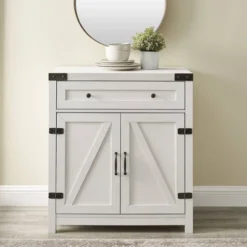 Clarabelle Rustic Farmhouse Barn Door Accent Cabinet - Saracina Home -Home Furniture Shop GUEST 2f416e6f f14b 4a62 acac a724f1e73ec0
