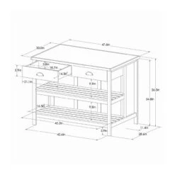 Wood Kitchen Island Table With Storage Black/Natural - Hearth & Hand™ With Magnolia -Home Furniture Shop GUEST 2fa25cb1 7714 4f9d 981c 1da4f9561601