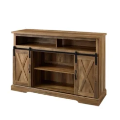 Transitional Sliding Barndoor Highboy TV Stand For TVs Up To 58" - Saracina Home 37 Transitional Sliding Barndoor Highboy TV Stand For TVs Up To 58" - Saracina Home -Home Furniture Shop GUEST 30e67552 0151 4307 86d1 c57d37e38e3b