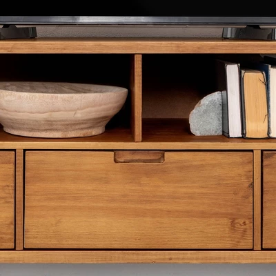 Cara Mid-Century Modern 3 Drawer TV Stand For TVs Up To 65" - Saracina Home 13 Cara Mid-Century Modern 3 Drawer TV Stand For TVs Up To 65" - Saracina Home - Image 11