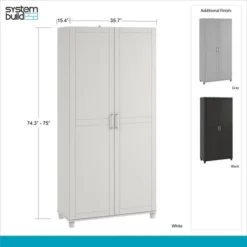 Welby 36" Utility Storage Cabinet - Room & Joy -Home Furniture Shop GUEST 333a5c90 ad1e 477d 8933 ef9a68012216