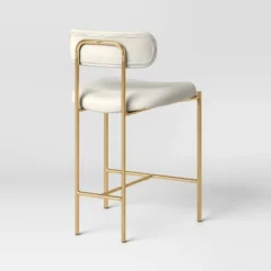 Orion Luxe Backed Counter Height Barstool With Brass Legs Gray Velvet - Threshold™ 9 Orion Luxe Backed Counter Height Barstool With Brass Legs Gray Velvet - Threshold™ -Home Furniture Shop GUEST 33b10d11 4ac6 416d b941 181159cfc112