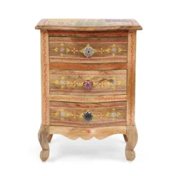 Ailey Handcrafted Boho Mango Wood 3 Drawer Nightstand Natural - Christopher Knight Home 15 Ailey Handcrafted Boho Mango Wood 3 Drawer Nightstand Natural - Christopher Knight Home -Home Furniture Shop GUEST 3924a78e 3952 49db 866c 6794bccc9300