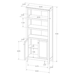 72" Carson 5 Shelf Bookcase With Doors - Threshold 16 72" Carson 5 Shelf Bookcase With Doors - Threshold -Home Furniture Shop GUEST 3a1f8290 d158 40aa b1f4 5779b61cc696