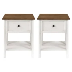 Set Of 2 Farmhouse Single Drawer V Frame Nightstands - Saracina Home 27 Set Of 2 Farmhouse Single Drawer V Frame Nightstands - Saracina Home -Home Furniture Shop GUEST 50285f74 c096 4646 942b 6ccbf5d3dde3