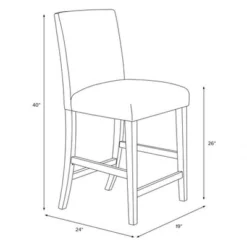 25" Velvet Parsons Counter Height Barstool Wood - Threshold™ -Home Furniture Shop GUEST 502e98e9 d371 4be1 ac02 195efdc5d03b