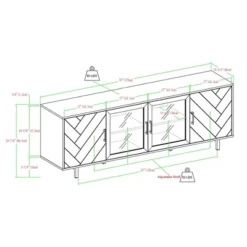 Vik Modern Boho 4 Door Herringbone TV Stand For TVs Up To 80" - Saracina Home 15 Vik Modern Boho 4 Door Herringbone TV Stand For TVs Up To 80" - Saracina Home -Home Furniture Shop GUEST 52b388c7 9de8 439f b345 685161ddaa8a