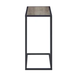 23" Modern Rectangle Two-Tone C Side Table With Metal Base - Saracina Home -Home Furniture Shop GUEST 5bfa4338 4c50 438e 8f84 c70205739613