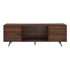 2 Door Mid-Century Modern Wood Storage TV Stand For TVs Up To 80" - Saracina Home -Home Furniture Shop GUEST 5c5500e9 ceea 4ccd 98a6 a8f014d1cbc5