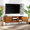 Solid Wood Mid-Century Modern TV Stand For TVs Up To 65" - Saracina Home -Home Furniture Shop GUEST 5eb0615c 573f 4304 a2d2 436cc42e8064