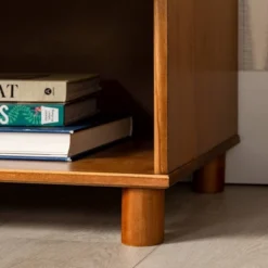 Set Of 2 Katie Transitional Tray Top 1 Drawer Solid Wood Nightstands Caramel - Saracina Home -Home Furniture Shop GUEST 5f31facb f1d6 47eb 8183 c3bd65f1f462