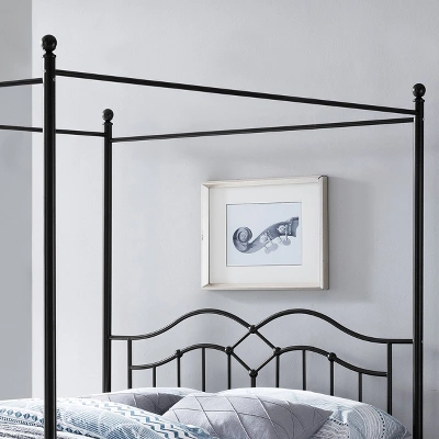 Queen Earhart Traditional Iron Canopy Bed - Christopher Knight Home 4 Queen Earhart Traditional Iron Canopy Bed - Christopher Knight Home - Image 2