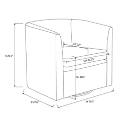 Vernon Upholstered Barrel Swivel Chair Light Brown Velvet - Threshold™ Designed With Studio McGee -Home Furniture Shop GUEST 5fe00eaa 81ff 454f b46c 0da142b5764f