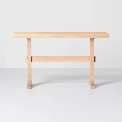Pedestal Wood Console Table - Natural - Hearth & Hand™ With Magnolia 4 Pedestal Wood Console Table - Natural - Hearth & Hand™ With Magnolia - Image 2