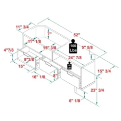 Cara Mid-Century Modern 3 Drawer Corner TV Stand For TVs Up To 58" - Saracina Home -Home Furniture Shop GUEST 63003f1f 44d7 4165 9d1a 122bd84a0d5d