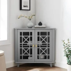 2 Door Corner Accent Cabinet With Fretwork Doors - Saracina Home 25 2 Door Corner Accent Cabinet With Fretwork Doors - Saracina Home -Home Furniture Shop GUEST 6aa69f84 0413 43ec 85f0 32657f3b8c98