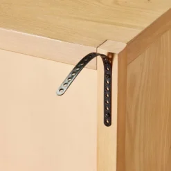 Grooved Wood With Glass 4-Door Sideboard Buffet Cabinet- Natural - Hearth & Hand™ With Magnolia -Home Furniture Shop GUEST 6eb6489b 6d0f 4fa6 9362 848bab13e01b