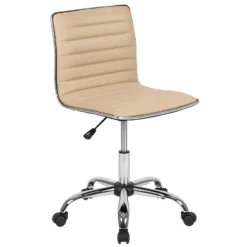 Emma And Oliver Low Back Designer Armless Ribbed Swivel Task Office Chair -Home Furniture Shop GUEST 759c934d ed70 43b7 b454 ed58984d1c4a