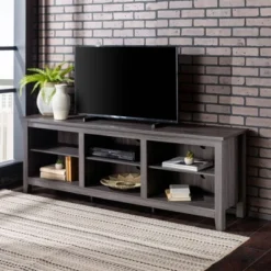 Transitional 6 Cubby Wood Open Storage Wood TV Stand For TVs Up To 80"- Saracina Home 22 Transitional 6 Cubby Wood Open Storage Wood TV Stand For TVs Up To 80"- Saracina Home -Home Furniture Shop GUEST 79e53a3c 9e15 40b4 ae14 2a20944d3dac