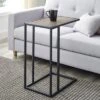 23" Modern Rectangle Two-Tone C Side Table With Metal Base - Saracina Home 1 23" Modern Rectangle Two-Tone C Side Table With Metal Base - Saracina Home -Home Furniture Shop GUEST 79ed4eb6 b935 4dc1 a8a6 994aab6c93c7
