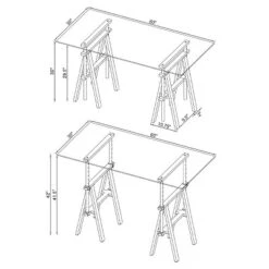 Statham Glass Top Adjustable Sawhorse Standing Desk Chrome - Coaster 13 Statham Glass Top Adjustable Sawhorse Standing Desk Chrome - Coaster -Home Furniture Shop GUEST 83fa6233 ac1f 4164 8445 30e244687000