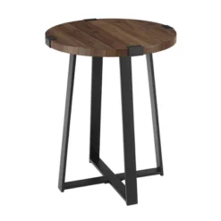 Wrightson Urban Industrial Faux Wrap Leg Round Side Table - Saracina Home -Home Furniture Shop GUEST 85175990 d6ce 4a98 b921 b0ae1f64a193