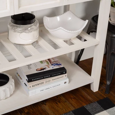 48" Farmhouse Solid Wood 2 Drawer Buffet White - Saracina Home 13 48" Farmhouse Solid Wood 2 Drawer Buffet White - Saracina Home - Image 11