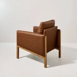 Faux Leather Upholstered Accent Arm Chair - Cognac - Hearth & Hand™ With Magnolia -Home Furniture Shop GUEST 8dd6e260 8922 4383 a370 058b5ae59a93