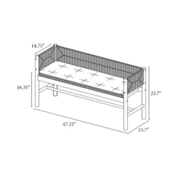 Elden Wood Bench With Woven Back And Loose Cushion Seat - Threshold™ Designed With Studio McGee 13 Elden Wood Bench With Woven Back And Loose Cushion Seat - Threshold™ Designed With Studio McGee -Home Furniture Shop GUEST 8f053347 15e4 4064 81c1 72a38bf0a4d6