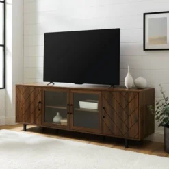Vik Modern Boho 4 Door Herringbone TV Stand For TVs Up To 80" - Saracina Home 17 Vik Modern Boho 4 Door Herringbone TV Stand For TVs Up To 80" - Saracina Home -Home Furniture Shop GUEST 9063eb92 b49a 4de7 8042 61e07cd7b281