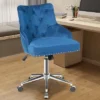 Tangkula Velvet Desk Chair Upholstered 360°Swivel Height Adjustable Rolling Office Chair For Office Bedroom Living Room -Home Furniture Shop GUEST 93047096 0265 4841 9fc5 306c7c136579