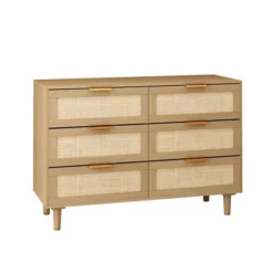 43.31" 6-Drawer Rattan Dresser For Living Room And Bedroom - ModernLuxe -Home Furniture Shop GUEST 938af7fc 3b13 4c05 8770 7e2c44b32b1c